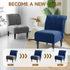 XIAROGEE Armless Armless 1) Velvet Accent Chair Cover, Soft Stretch Accent Chair Slipcovers Without Arms Removable