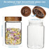 Foyofly (30oz(900ml)*2 pack) Glass Spice Jars Seasoning Containers Small Glass Jars with Lids Airtight Food Storage