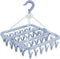 Aolloa Clothes Drying Rack - 32 Clothespins, Foldable Hanging Drying Racks with 360 Rotatable Hook (Blue)
