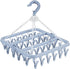 Aolloa Clothes Drying Rack - 32 Clothespins, Foldable Hanging Drying Racks with 360 Rotatable Hook (Blue)