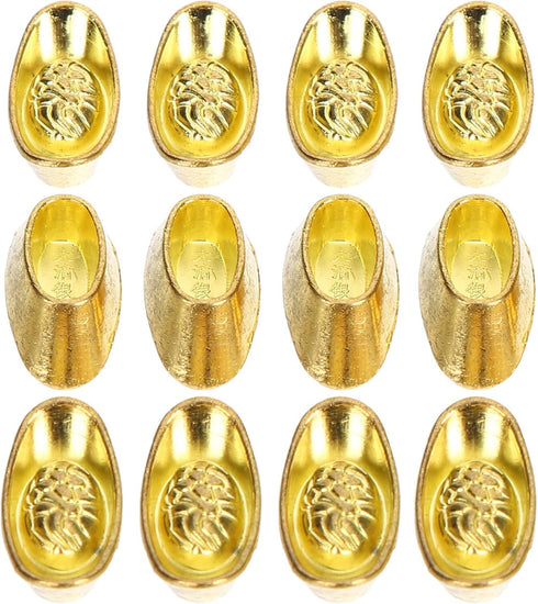 20pcs Chinese Wealth Iron Ingot Home D cor i Ching Feng Shui Citrine Yuan Bao Statue Lucky Money Mini Zinc Alloy