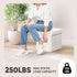 White,12.6"x12.6"x12.6" PINPLUS Storage Ottoman Cube Square Shaped Ottomans with Storage Foot Stool Footrest for Lving