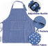 Set, 2 Kids Apron and Chef Hat Adjustable Cotton Child Aprons with Pockets Cute Girls Boys Kitchen Bib Aprons