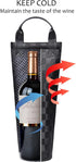 Tirrinia Insulated Wine Tote Carrier, Portable Single Wine Bottle Cooler Bag for Travel and Parties