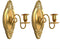 Gold Candle Sconces Set of Two, Brass Color Victorian Royal Wall Sconce,