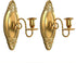 Gold Candle Sconces Set of Two, Brass Color Victorian Royal Wall Sconce,