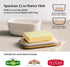 DOWAN 6.5" Large Butter Dish with Lid, Ceramic Butter Keeper Holds Up to 3 Sticks, White
