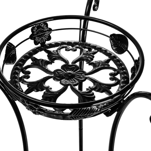 2 2 26 Inches Yesland Pcs Metal Plant Stand Indoor Outdoor, Tier Black Iron Flower Plant Stand Detachable Tall Modern