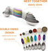 Magnetic Measuring Spoons Set, Stainless Steel Stackable Dual Sided for Cooking & Baking, Set of 8