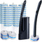 Disposable Toilet Brush with 50 Wand Cleaner Refills PadsWall Mounted Toilet Bowl