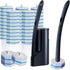 Disposable Toilet Brush with 50 Wand Cleaner Refills PadsWall Mounted Toilet Bowl