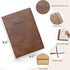 Dahey Recipe Book to Write in Your Own Recipes, Personalized Family Journal Notebook with Pocket, Leather Cover and 80