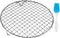Round Cooling Rack Stainless Steel - Cross Wire Barbecue Grill Net with 3 Legs for Cooking, Baking, Steaming (13 inches)