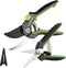 WORKPRO Garden Pruning Shears, 2 Pack, 8" Bypass and 6.25" Straight Garden Scissors