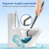 HAMITOR Toilet Bowl Brush Holder Set, Deep Cleaning Silicone Scrubber for Bathroom - Gray