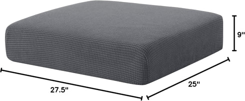 Hokway Stretch Cushion Covers, Light Grey Sofa Seat Cushion Slipcover Protector for Couch