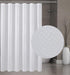 N&Y HOME Hotel Fabric Shower Curtain, Cloth Textured White Shower Curtain with Bottom Magnets, 72 x 72 inches