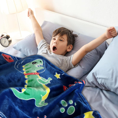 2 3 4 5 6 7 8 9 10 50"x60" SALIMAH Glow in The Dark Blanket Dinosaur Gifts for Girls, Toys for Girls Boys Age Year Old