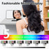 Projection Alarm Clock for Bedroom Ceiling, 180° Rotatable Projector, 7.4” Mirror RGB Digital LED Display, Dual Alarm