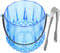 Kichvoe Transparent Bar Ice Cube Bucket with Ice Tongs - 1150ml Ice Container for Home Wine and Beer Storage