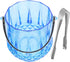 Kichvoe Transparent Bar Ice Cube Bucket with Ice Tongs - 1150ml Ice Container for Home Wine and Beer Storage