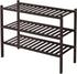 ROMGUAR CRAFT 3 Closet 27"x11"x20" Tier Bamboo Shoe Rack for Free Standing Wood Shoe Shelf for Entryway Small Space