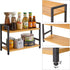IBUYKE 2-Tier Industrial Spice Rack, Desktop Storage Organizer for Kitchen, Office, Living Room, Nature, UTLJ002N