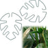 BOXOB 2pcs Monstera Leaf Plant Support, Metal Climbing Plant Stem Supports Monstera Shaped