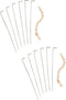 HIC Kitchen Roasting Holiday Turkey Lacer Kit, Cotton Butcher’s Twine with Reusable Stainless Steel Pins