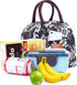 BALORAY Lunch Bag for Women Men, Insulated Lunch Box for Work, Picnic or Travel (White Flower)
