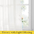 96 inch W52 L96, 1 NICETOWN Ivory Curtains Long for Daughter's Room, Creative DIY Tie Top Bunny Ears Privacy Linen