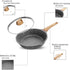 Induction Nonstick Skillet Frying Pan with Lid, Swiss Granite Omelette Pan, PFOA Free (8 inch)