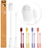 purifyou Platinum Silicone Water Bottle Cleaner Brush, Extra Long Handle 16 inch for Narrow Containers, White