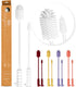 purifyou Platinum Silicone Water Bottle Cleaner Brush, Extra Long Handle 16 inch for Narrow Containers, White