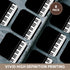 3dRose Black Piano Edge - Baby Grand Keyboard Music Design for Pianist Gifts - Soft Coasters, Set of 8