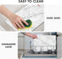 Tempered Glass Cutting Board, 10"x14" for Kitchen, Dishwasher Safe with Rubber Feet, Scratch, Heat, Shatterproof, Marble