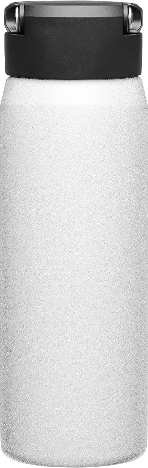 CamelBak Fit Cap Vacuum Insulated Water Bottle, 25oz, White