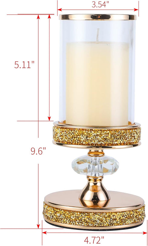 CH028D Candle Holder, Pillar Candle Holders, Crystal Candlesticks Holder for Wedding, Parties, Events, Chirstmas,Home