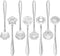 Chengu 8 Pieces Flower Coffee Tea Spoons Set, Stainless Steel Sugar Spoons, 8 Different Patterns for Tea Party (Silver)