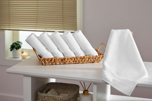 Ozdilek 6-Piece Set 13x13 100% 600 6 Washcloth Turkish Cotton, GSM, Soft, Gentle on Sensitive Skin, Multi-Purpose Use