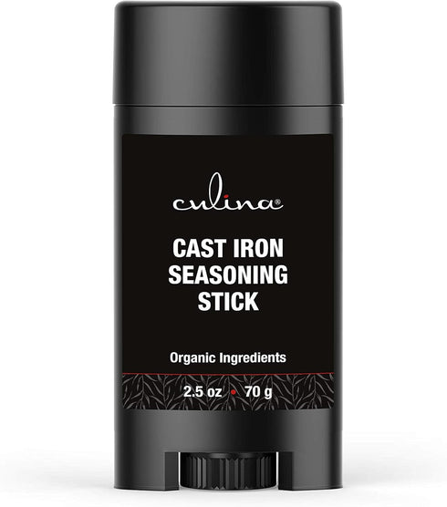 Culina Cast Iron Seasoning Stick, 100% Organic Ingredients for Non-stick Cooking & Restoring Cast Iron Cookware