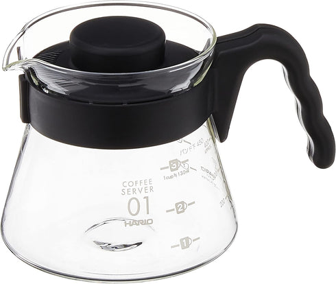 Hario V60 Glass Coffee Server, Black, 450ml