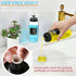 Suaetiai 2 Pack 9.5 OZ Countertop/8 Glass Mouthwash Dispenser, Leakproof Mouth Wash Container Bottle with Cup Lid