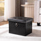oakvivo Small Storage Ottoman Foot Rest Stool, 16x12x12 in Foldable Leather Footstool