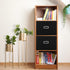 STOREONE Fabric Storage Cube Bins, Foldable Organizer Container with Lids and Metal Handles, Black, 3 Pcs