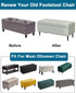 CRFATOP Waterproof PU Ottoman Stool Cover Stretch Folding Storage Footstool Bench Slipcovers Upholstered Foot Chest