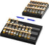 Expandable Metal Spice Drawer Organizer,3-Tier Slanted Seasoning Jars Tray for Kitchen Cabinet