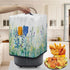Air Fryer Oven Dust Cover, Insulated Kitchen Appliance Cover with Top Handle and Storage Pockets, Blue Green Floral