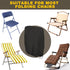 Fun Gift 420D Resistant(32.3'' 36.7'x 8.3')-Black Outdoor Folding Chair Covers, Oxford Cloth Zero Gravity Chair Covers