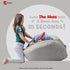 Wekapo Stuffed Animal Storage Bean Bag Chair Cover - Stuffable Zipper Beanbag for Organizing Children Plush Toys